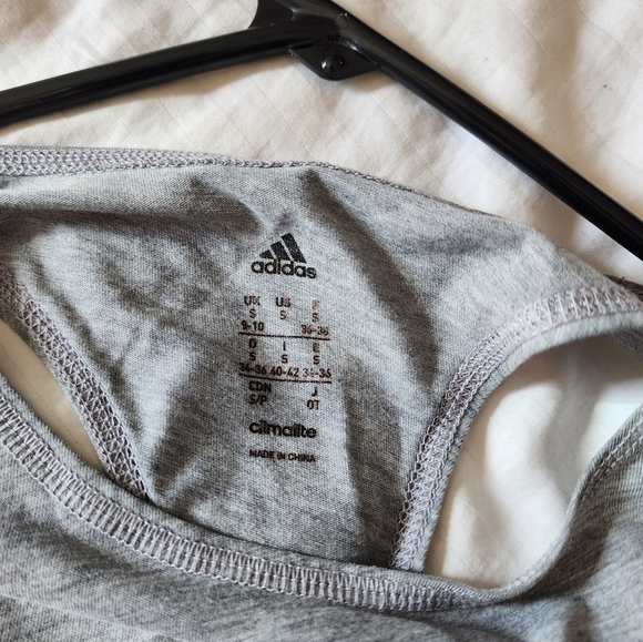 Adidas Womens Workout Tank in Gray size Small - Picture 3 of 4